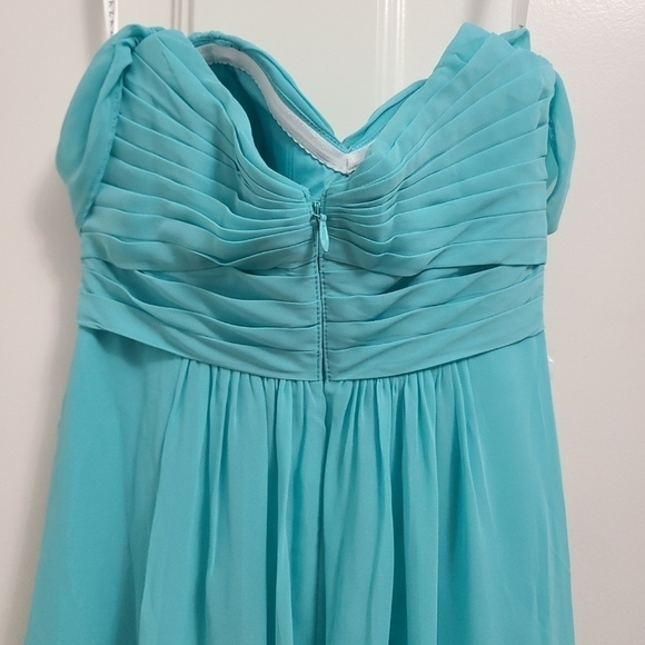 NEW AZAZIE Millie Spa Teal Chiffon Bridesmaid Dress Size A8 NWT - Picture 9 of 11
